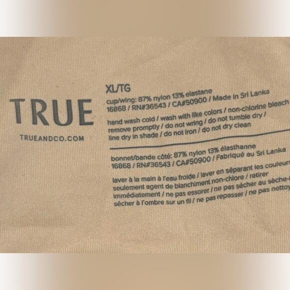 True Body Padded Wireless Bra, style 16868 Size XL 38C 38D 38DD 38E 38DDD 40B - Picture 4 of 6